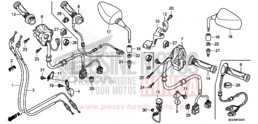 SWITCH/CABLE/MIRROR (VFR1200XD/XDA/XDS) VFR1200XDH de 2017